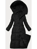Dámská zimní bunda s páskem J Style černá (5M3227-392)
