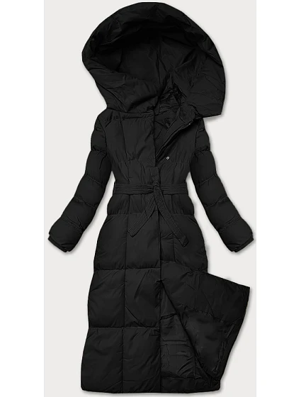 Dámská zimní bunda s páskem J Style černá (5M3227-392)