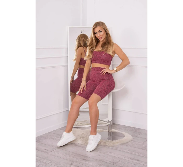 Sportovní set top + legíny růžová Sportovní set top + legíny růžová