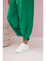 Bavlněná mikina kalhoty set zelený Bavlněná mikina kalhoty set zelený