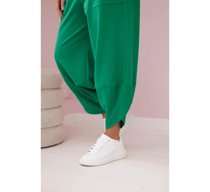 Bavlněná mikina kalhoty set zelený Bavlněná mikina kalhoty set zelený