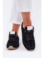 Dámské Sportovní Boty Z Eko Semiše Černé model 21701308 - Boto Dámské Sportovní Boty Z Eko Semiše Černé model 21701308 - Boto