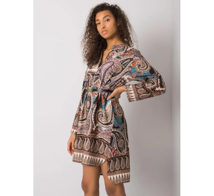 Šaty DHJ SK 5766 1.32X černá a béžová