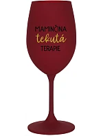 MAMINČINA TEKUTÁ TERAPIE - bordo sklenice na víno 350 ml MAMINČINA TEKUTÁ TERAPIE - bordo sklenice na víno 350 ml