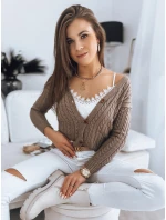 Dámský svetr beige Dstreet model 21967028 - FashionStreet