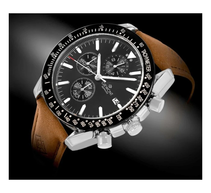 Pánské hodinky Giewont Chronograph Sapphire Brown-Black GW8720-A1 Pánské hodinky Giewont Chronograph Sapphire Brown-Black GW8720-A1