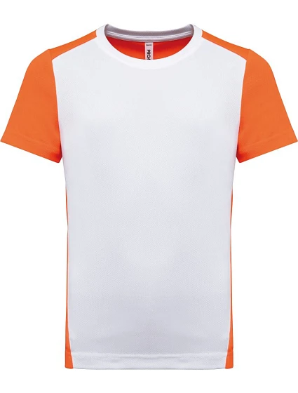 Kariban ProAct PA 4016 Dětské kontrastní sportovní tričko 20.4016 white/fluorescent orange Kariban ProAct PA 4016 Dětské kontrastní sportovní tričko 20.4016 white/fluorescent orange