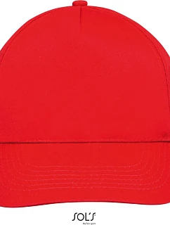 SOL'S Sunny 5 panelová baseballová kšiltovka model 22525346 red