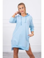Šaty s kapucí a delšími zády modré Šaty s kapucí a delšími zády modré