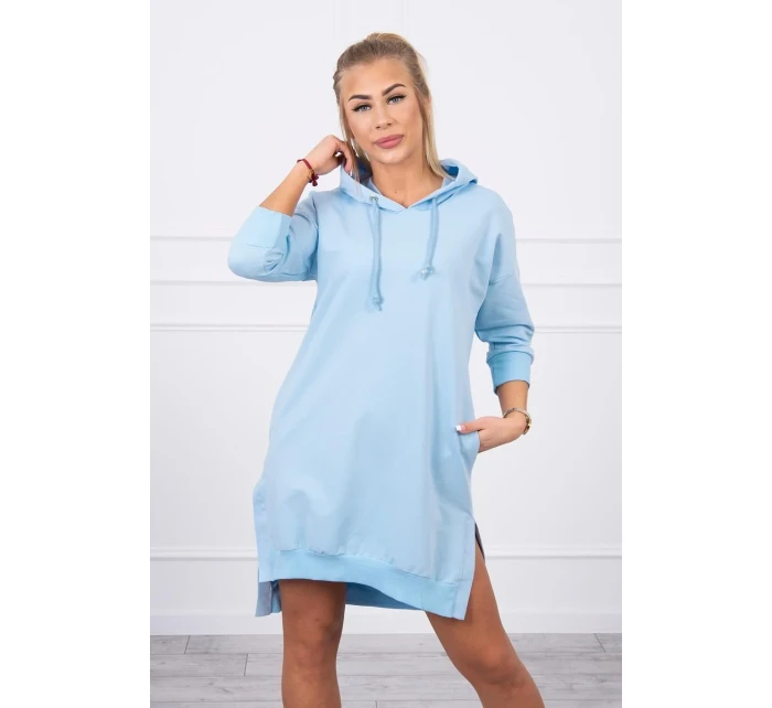 Šaty s kapucí a delšími zády modré Šaty s kapucí a delšími zády modré