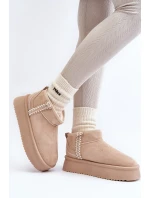 Sněhule na platformě s vzorem béžové Udra