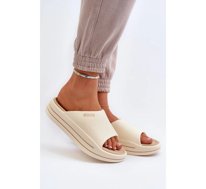 Dámské sandály na platformě Big Star model 21652630 béžové - Big Star Shoes Dámské sandály na platformě Big Star model 21652630 béžové - Big Star Shoes