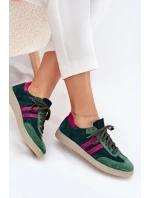 model 21703126 Semišové Nízké Dámské Tenisky Tmavě Zelené - Zazoo model 21703126 Semišové Nízké Dámské Tenisky Tmavě Zelené - Zazoo