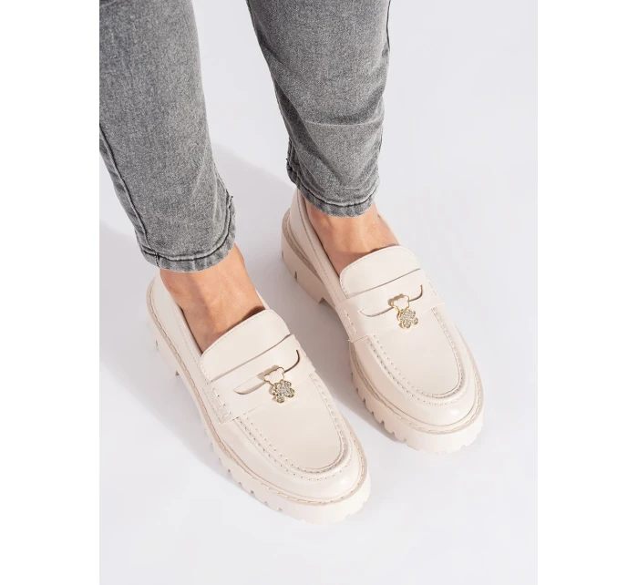 Luxusní mokasíny dámské hnědé platforma Luxusní mokasíny dámské hnědé platforma