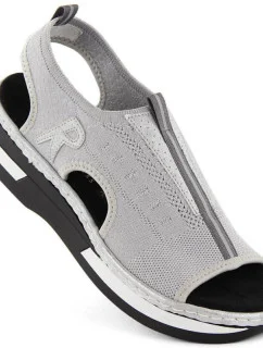 Pohodlné nazouvací sandály Rieker W RKR686 metallic