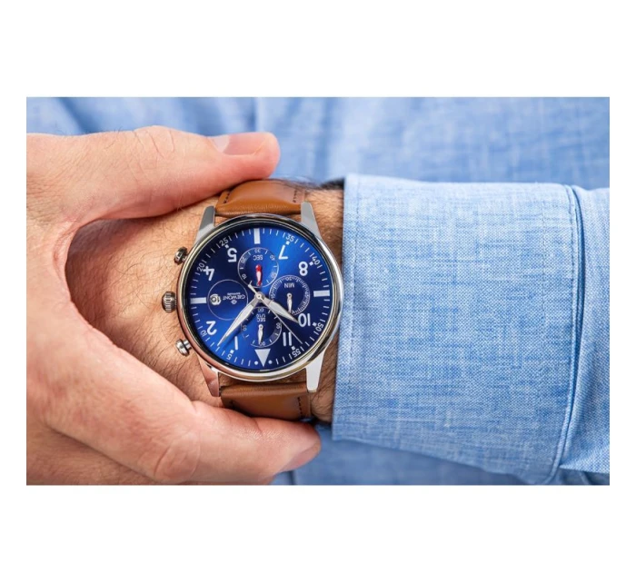 Pánské hodinky Giewont Chronograph Sapphire Brown and Blue GW5630-A6