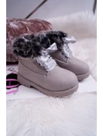 Dětské Kotníkové Boty Zateplené Šedé model 21523547 - Boto