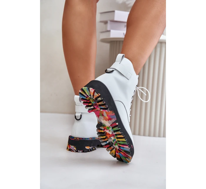 Kožené Boty Tropy Dámské Na Zip Bílé Artiker 55C0515