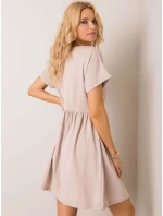 Šaty RV SK model 21784378 béžová - FPrice Šaty RV SK model 21784378 béžová - FPrice