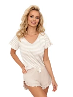 Pyžamo Marina 1/2 Béžová - Donna Pyžamo Marina 1/2 Béžová - Donna