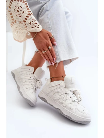 Dámské eko kožené tenisky bílé Berilla Dámské eko kožené tenisky bílé Berilla