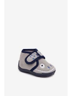 Dětské bačkory na suchý zip – šedé Jeselle