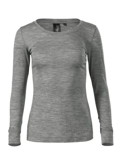 Merino Rise LS triko dámské tmavě šedý melír Merino Rise LS triko dámské tmavě šedý melír