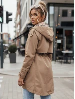 Dámská přechodná bunda parka MOZA tmavě béžová FashionStreet TY4284