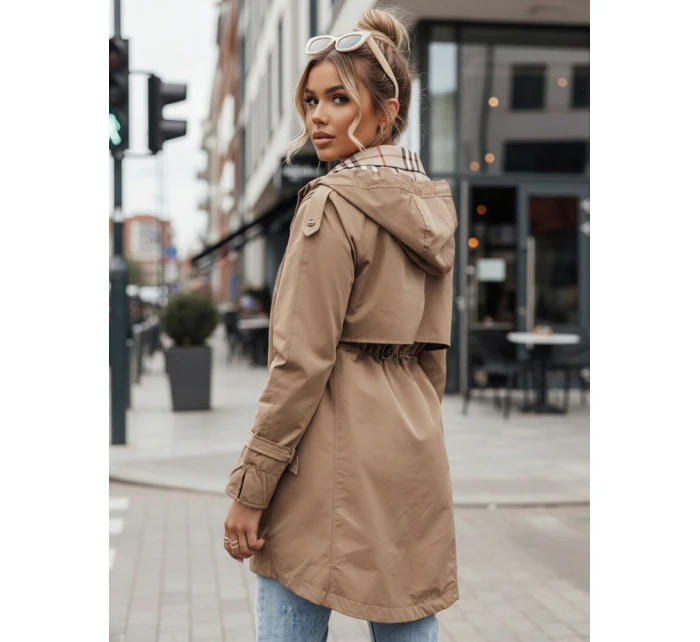 Dámská přechodná bunda parka MOZA tmavě béžová FashionStreet TY4284