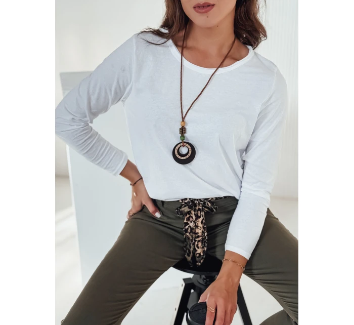 MINIMODA dámská halenka s přívěskem v jedné velikosti bílá FashionStreet RY2679