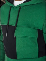 Pánská tmavě zelená mikina s kapucí FashionStreet BX5910