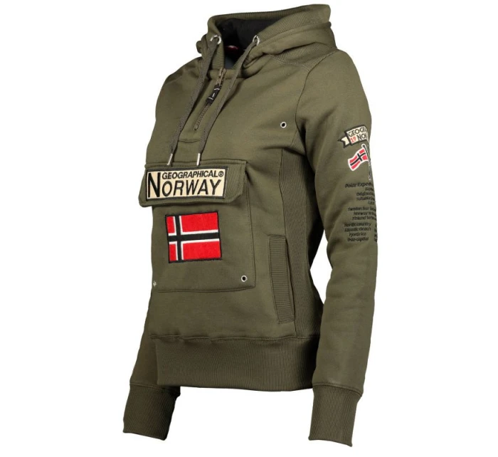 Geografické Norsko Gymclass DB 054 M WW2491H/GN-Kaki mikina