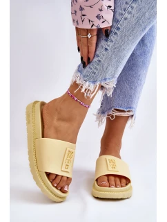 Dámské pantofle Big Star model 21582438 Žluté - Big Star Shoes