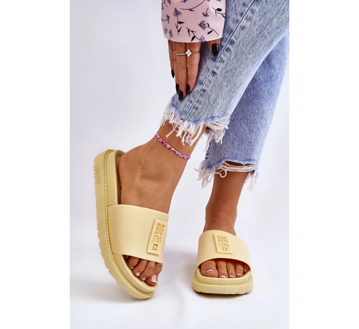 Dámské pantofle Big Star model 21582438 Žluté - Big Star Shoes