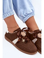 Dámské tenisky s ozdobami Čokoládové model 22095093 - Boto Dámské tenisky s ozdobami Čokoládové model 22095093 - Boto