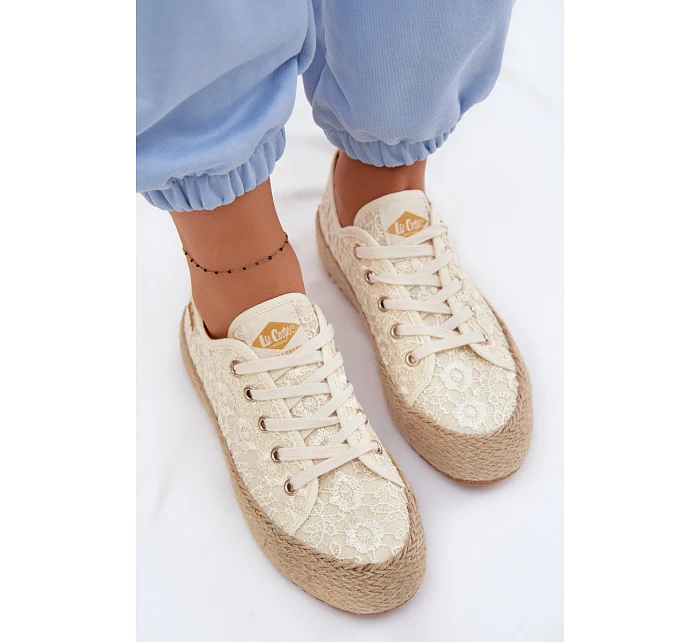 Krajkové tenisky na platformě  Béžové model 22102788 - Lee Cooper