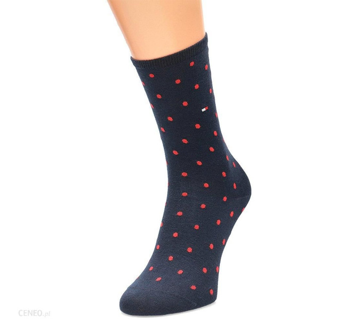 Ponožky Tommy Hilfiger 2Pack 100001493007 Red/Navy Blue/Red Dots Pattern