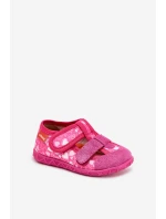 Dětské papuče na suchý zip – růžové Reathiana (s motivem srdíček) Dětské papuče na suchý zip – růžové Reathiana (s motivem srdíček)