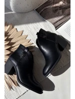 Dámské botky Talienne – zateplené, na sloupkovém podpatku, černé