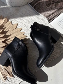 Dámské botky Talienne – zateplené, na sloupkovém podpatku, černé