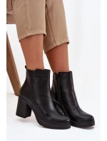 Dámské botky na sloupku – černé Ryselle Dámské botky na sloupku – černé Ryselle
