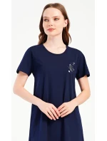 Dámská noční košile s krátkým rukávem model 20911539 - Vienetta Dámská noční košile s krátkým rukávem model 20911539 - Vienetta