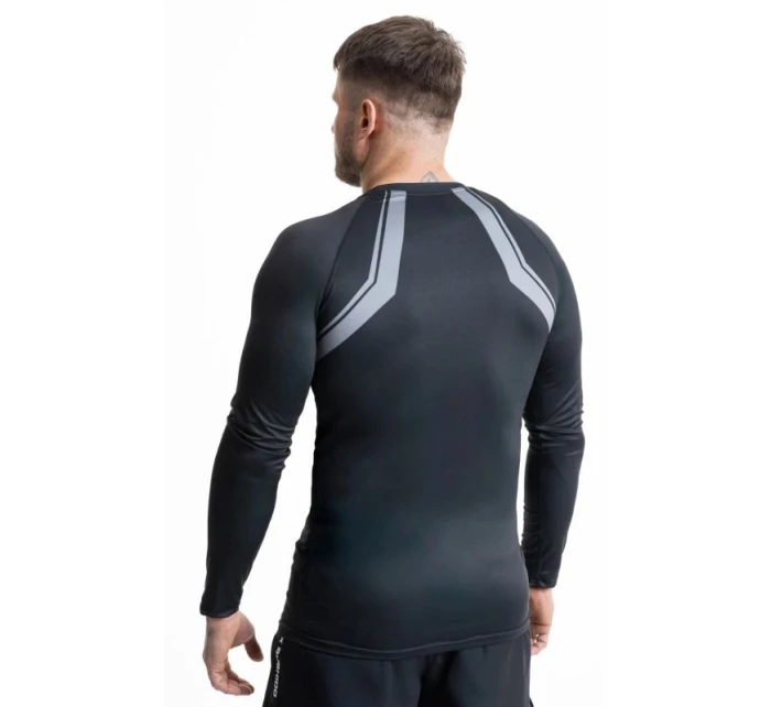 Rashguard šedý s dlouhým rukávem a logem DBX Bushido
