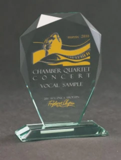 Trofeum szklane grawerowane z etui model 21828714 farbą