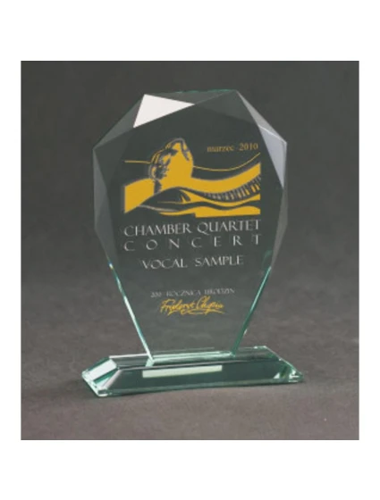Trofeum szklane grawerowane z etui model 21828714 farbą
