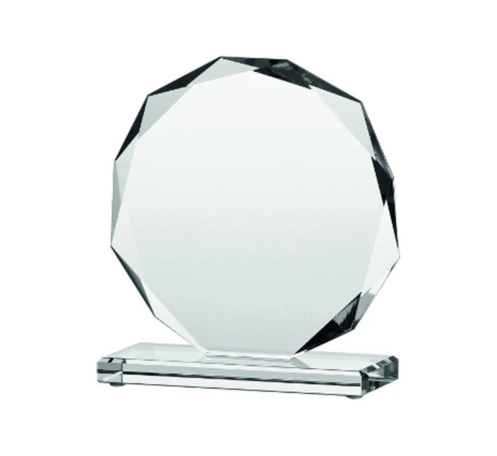 Skleněná trofej s matným podstavcem