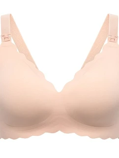 MOMCOZY YN46 bezešvá kojící podprsenka Floral Support tělová barva velikost S
