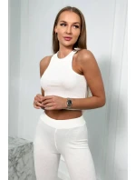 Sada mikiny, topu a legín 3 v 1 ecru Sada mikiny, topu a legín 3 v 1 ecru