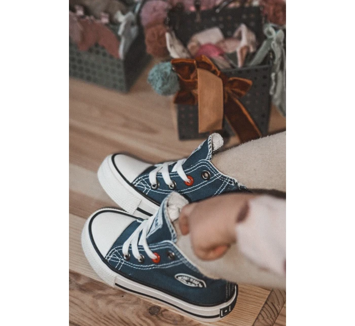 Dětské Tenisky Vysoké Se Zipem BIG STAR model 21545337 Tmavě Modré - Big Star Shoes Dětské Tenisky Vysoké Se Zipem BIG STAR model 21545337 Tmavě Modré - Big Star Shoes