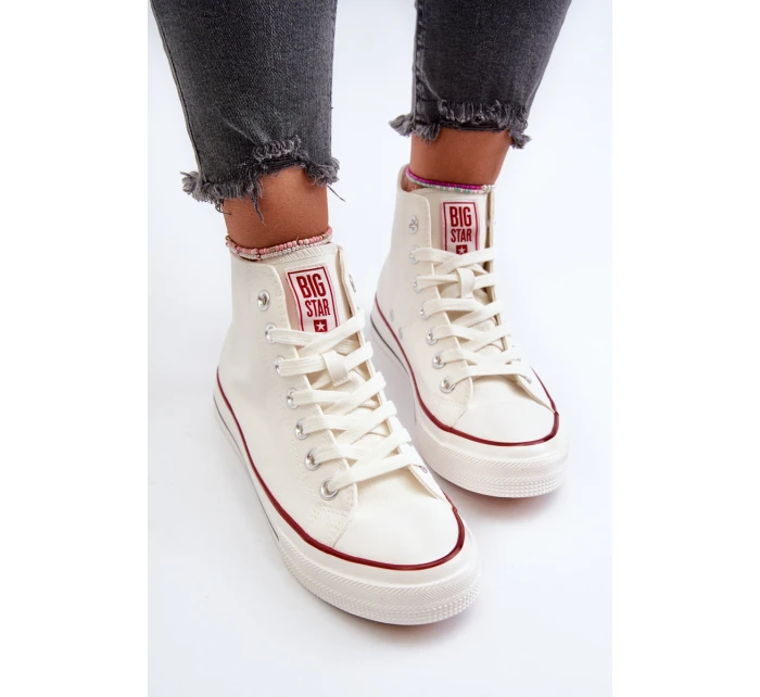 Dámské vysoké tenisky Big Star NN274276 bílé